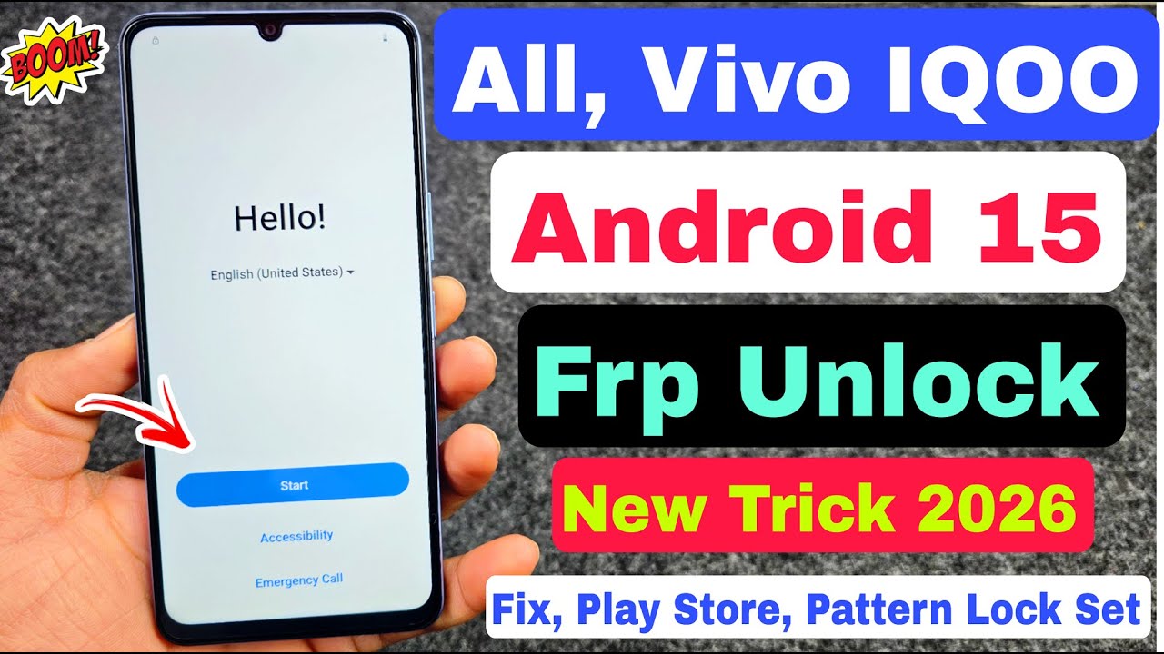 New Trick 2026 ' All Vivo IQOO FRP Bypass Android 15 | Fix Play Store , Pattern Lock Set | Vivo Frp