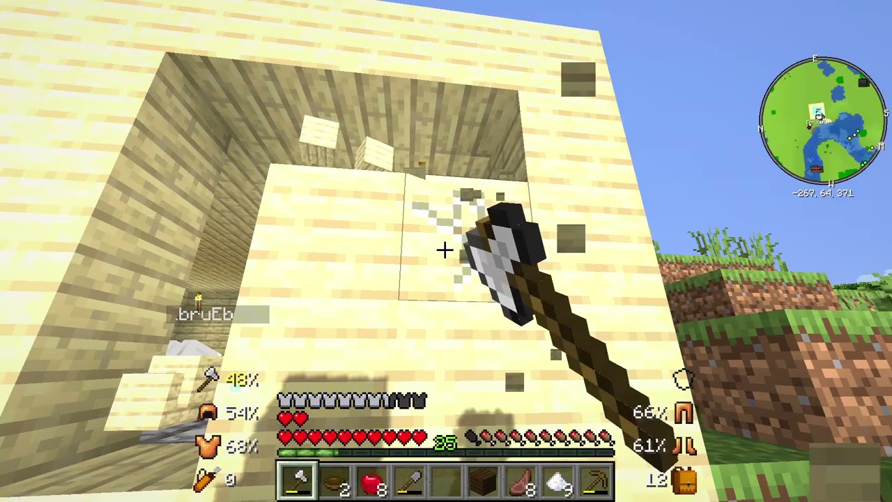 Sezon 11 Minecraft Modlu Survival Bölüm 4 (Ebru) - Evi Camladık