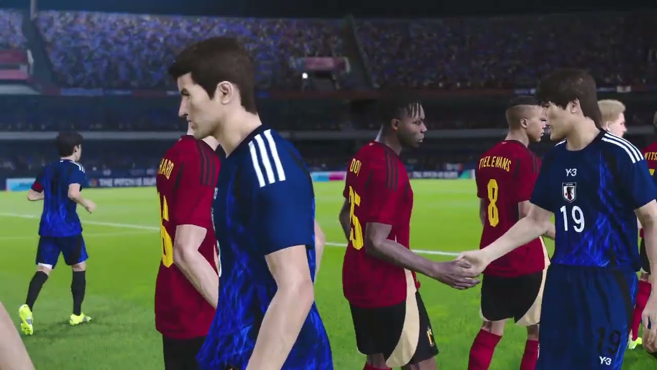 日本×ベルギー　ワールドカップ　ｼｭﾐﾚｰｼｮﾝ　eFootball ウイニングイレブン 2025
