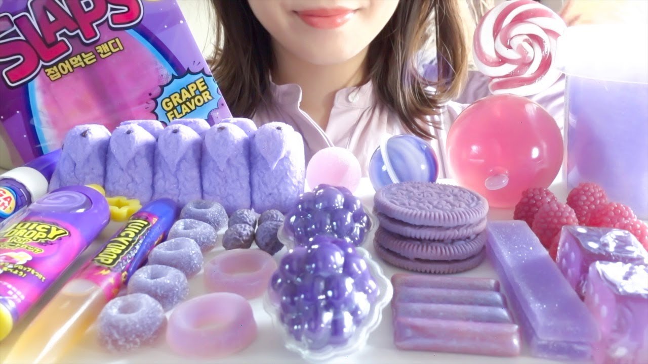 【咀嚼音】紫色のスイーツを食べる【ASMR/EATINGSOUNDS】