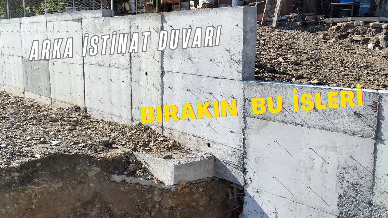 Yamaca istinat duvar yapımı / AŞAMA 8