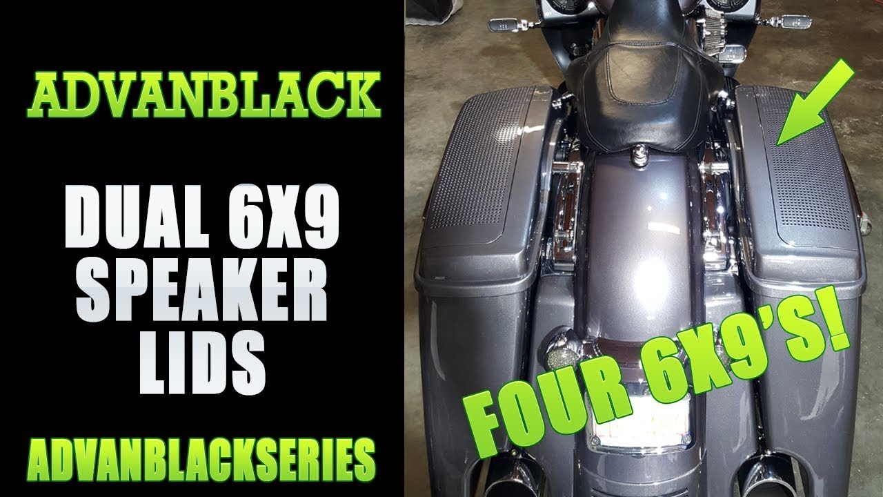AdvanBlack Dual 6x9 Speaker Lids Color Matched CVO Style