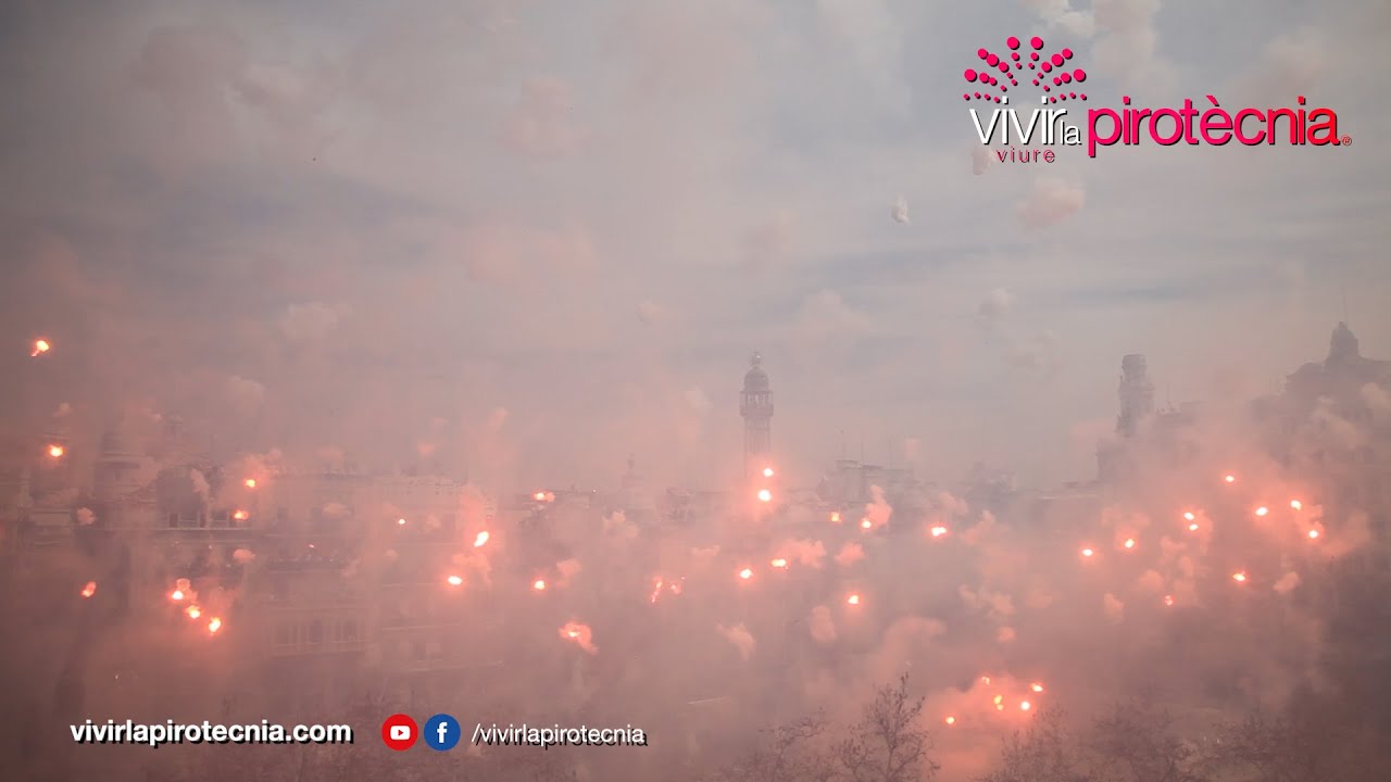 Fallas de Valencia 2024. Mascletà Lunes 18 de Marzo 2024. Pirotecnia Valenciana