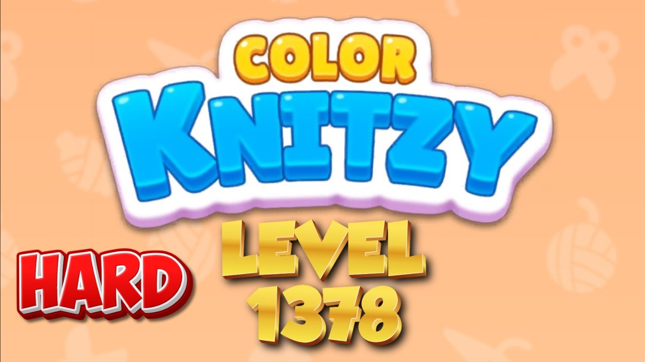 Color Knitzy level 1378 HARD 👉 Full Walkthrough & Puzzle Solution