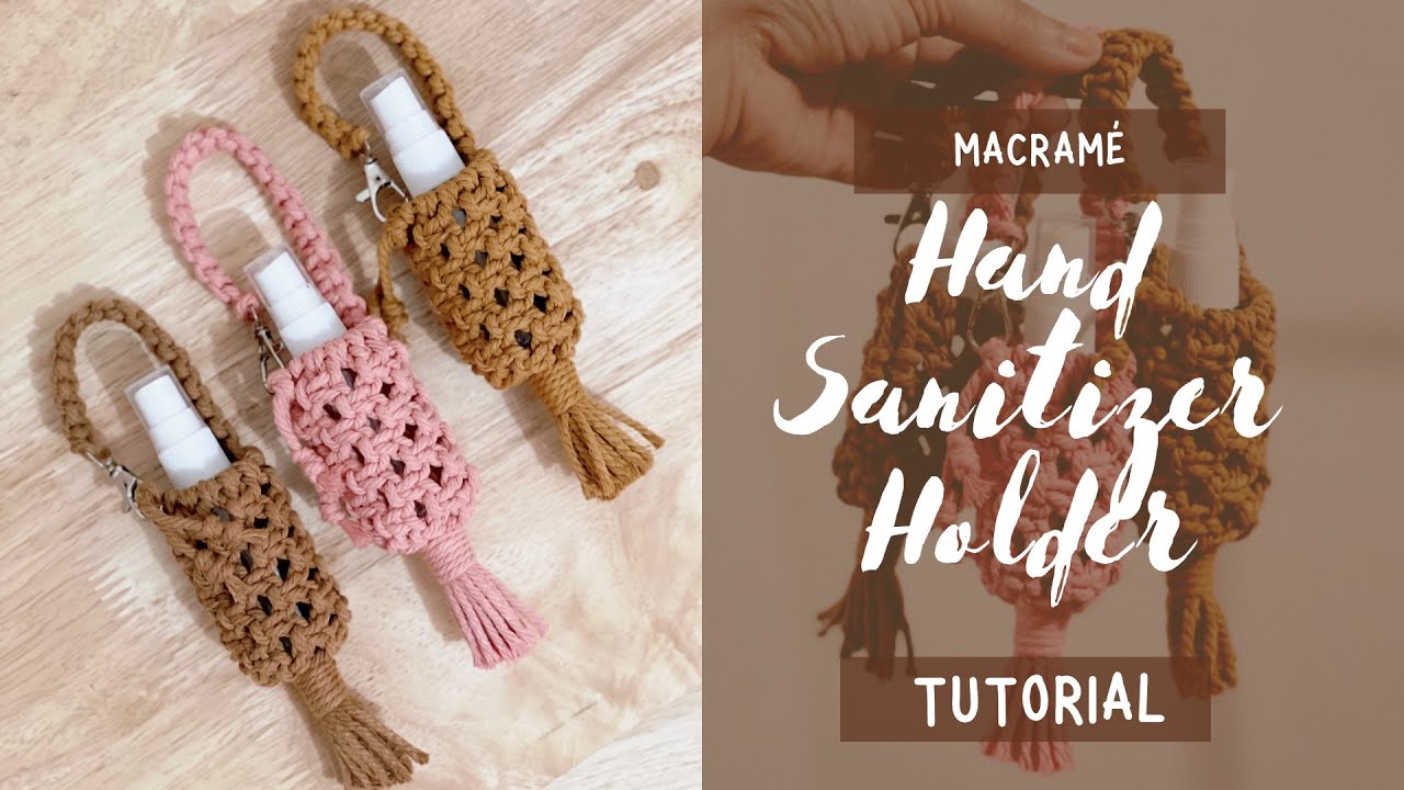 How to make: Macrame Hand Sanitizer Alcohol Mini Holder for Bag | Tutorial for Beginners