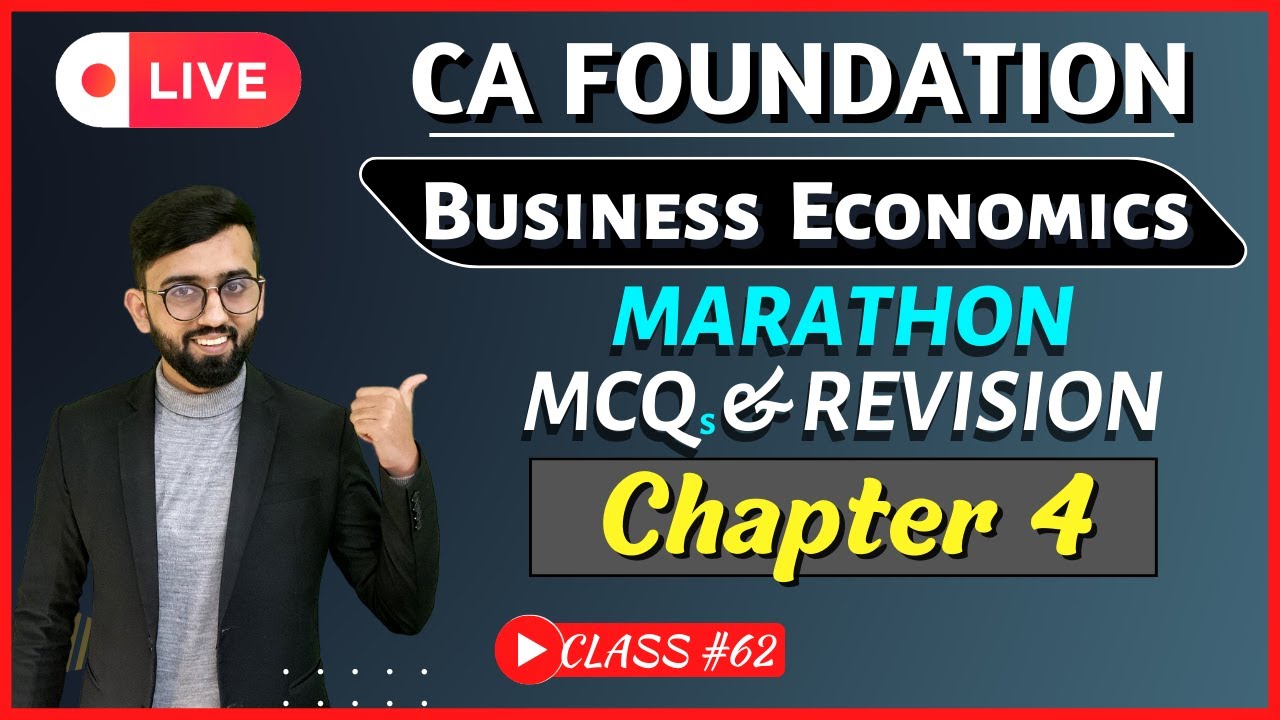 Revision & MCQs of Chapter 4 Business Economics | ICAI MCQs | Business Economics CA Foundation