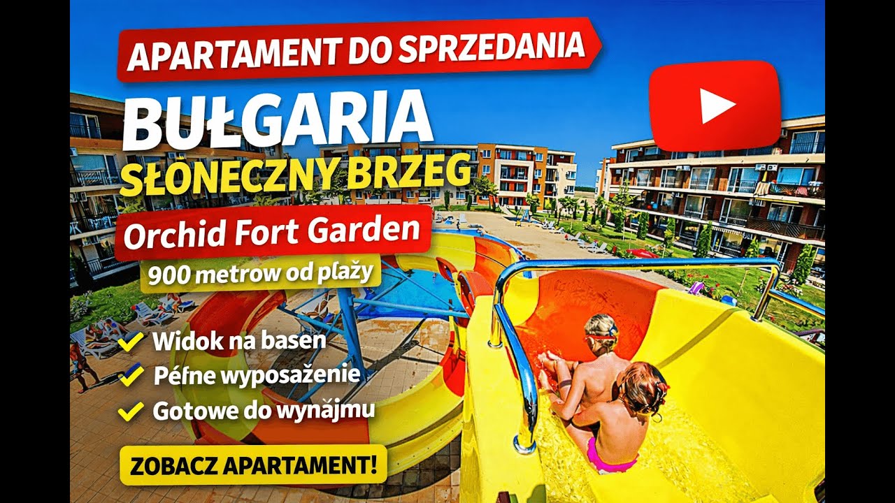 Studio w Bułgarii za 55 000 € | Kompleks z 9 basenami i 900 m do plaży!