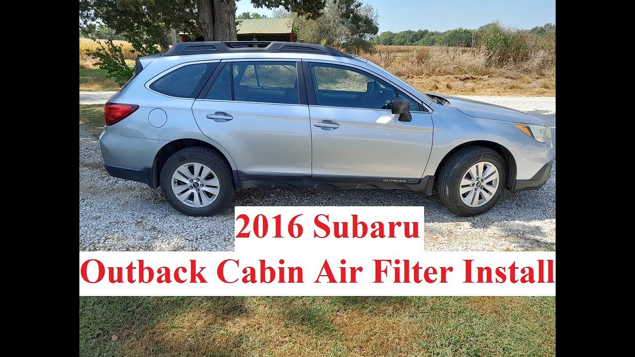 2016 Subaru Outback Cabin Air Filter Removal and Install