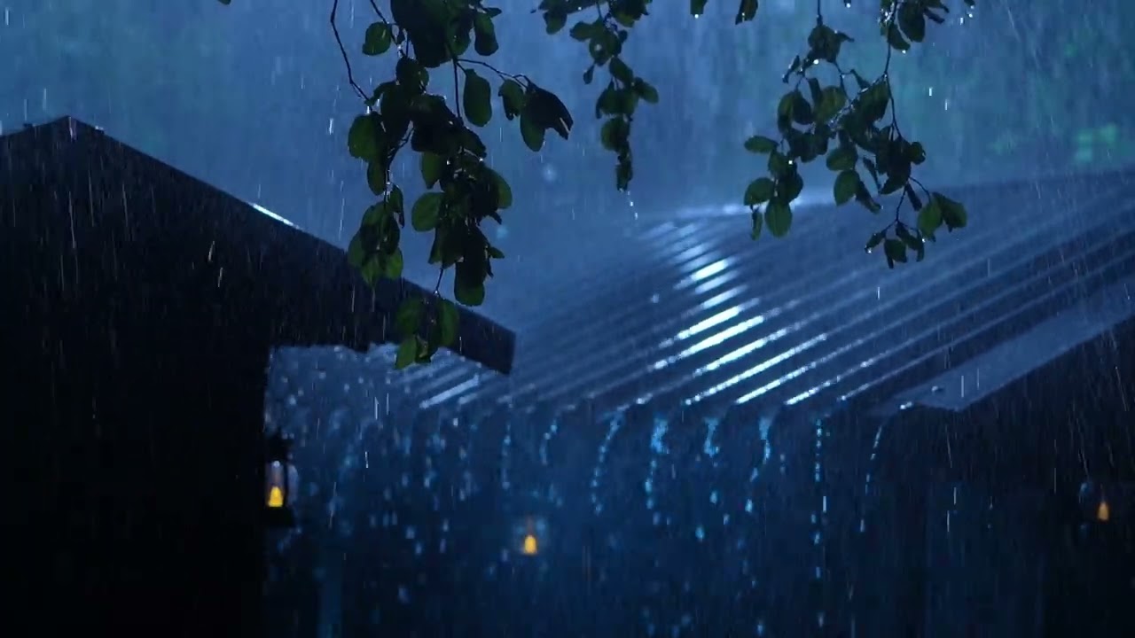 Goodbye Insomnia with Heavy Rain Sounds | Deep Sleep, No Ads