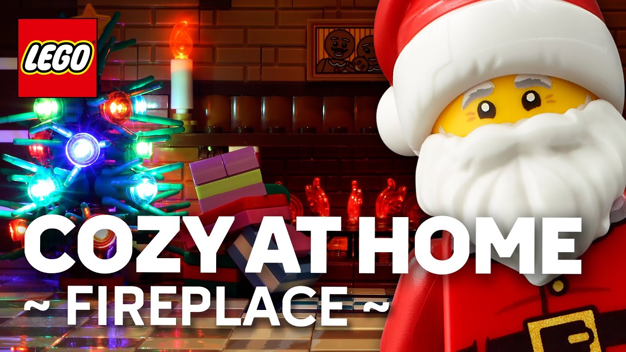 Cozy at Home LEGO&reg; Fireplace ft. Santa Claus! 🎅🔥 Holiday Ambience with Relaxing Sounds 🎄