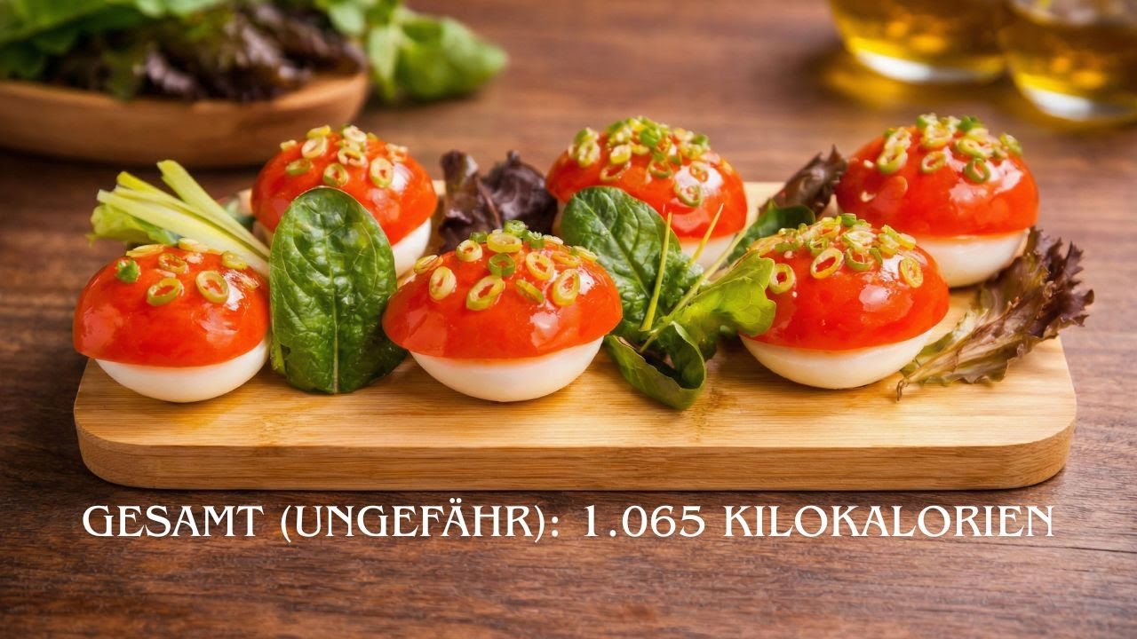 WALDPILZ-SALAT AUS EI UND TOMATE – EINFACH, KREATIV UND SEHR LECKER