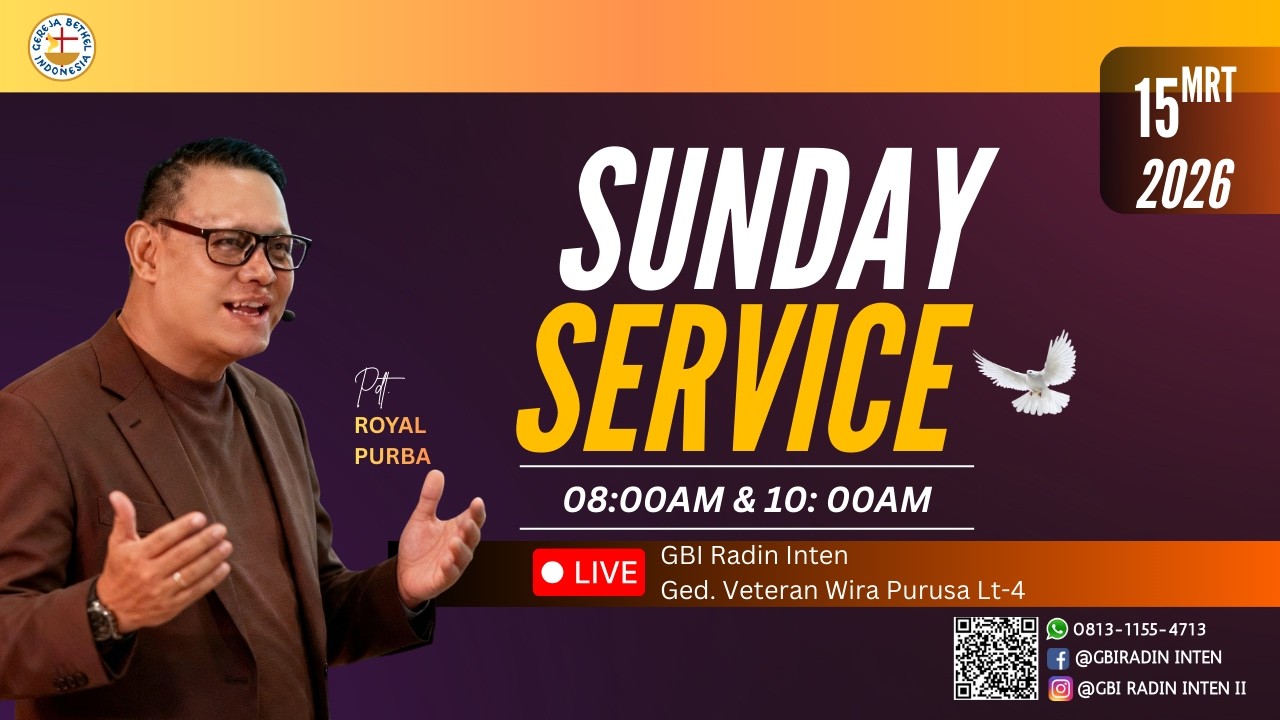 Ibadah Minggu 15 Maret 2026 GBI Radin Inten | Pdt. Royal Purba