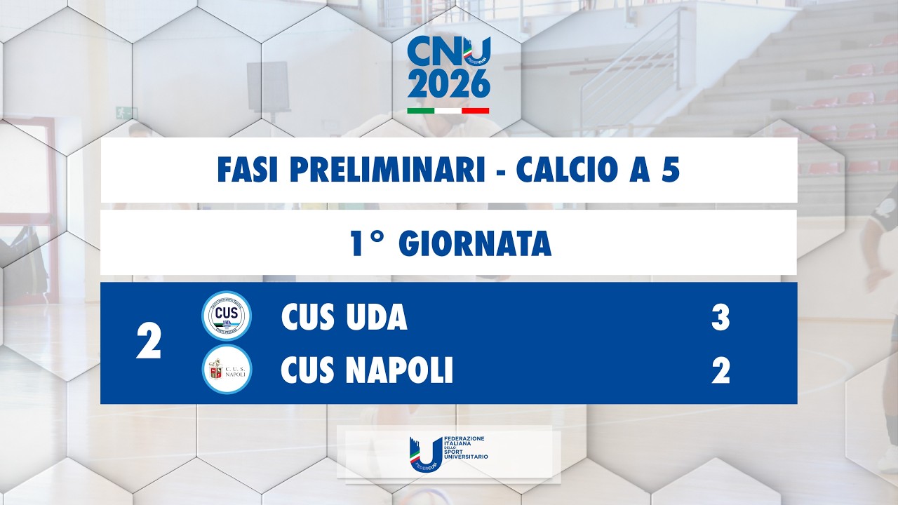 CUS UDA vs CUS Napoli - CNU 2026 - 1° Giorn. Calcio a 5
