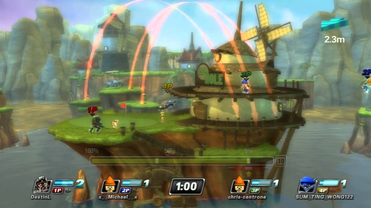 Colonel Radec Gameplay on Sandover Village - PlayStation All-Stars Battle Royale