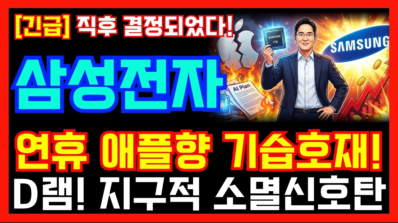 [삼성전자 주가전망]연휴 애플향 기습호재! D램! 지구적 소멸신호탄! 주주분들 축하드립니다!