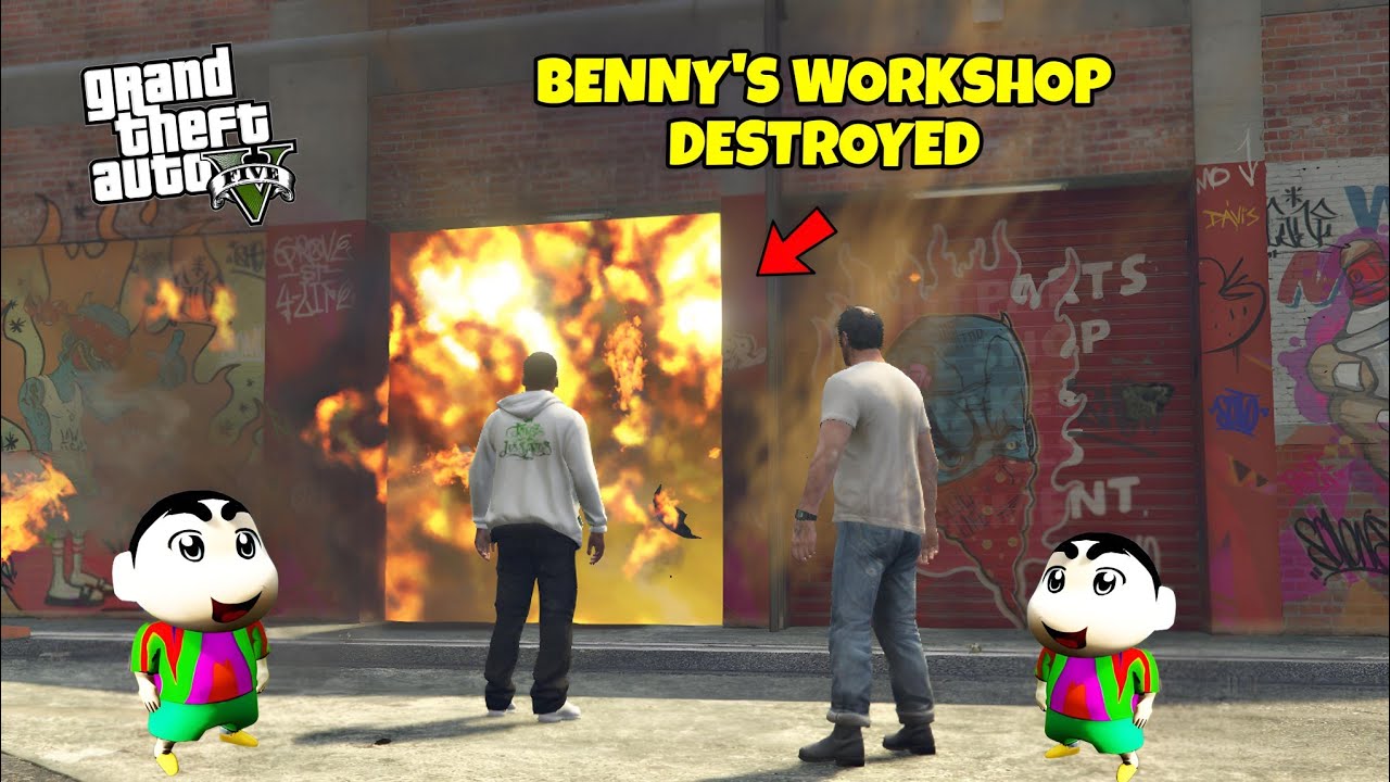 GTA 5 : FRANKLIN AND TREVOR DESTROYED BENNY'S WORKSHOP 😯 FINAL PART