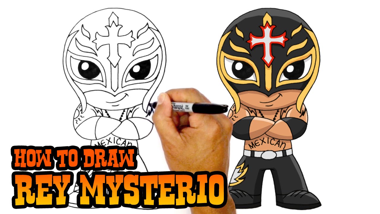 How to Draw Rey Mysterio | WWE Superstars
