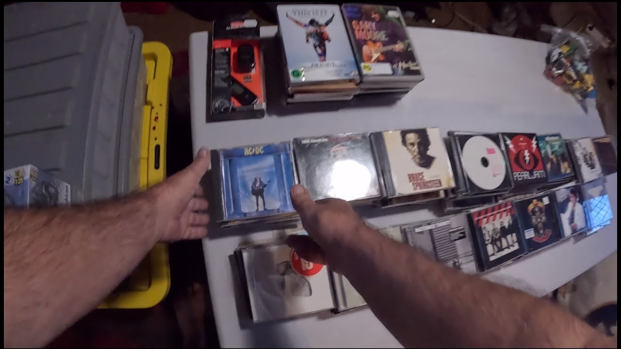 BULK LOT CD FINDS FROM SUNDAYS FLEA MARKET WE LOOK AT WHAT WE GOT ACDC & MORE GOOD  SCORE