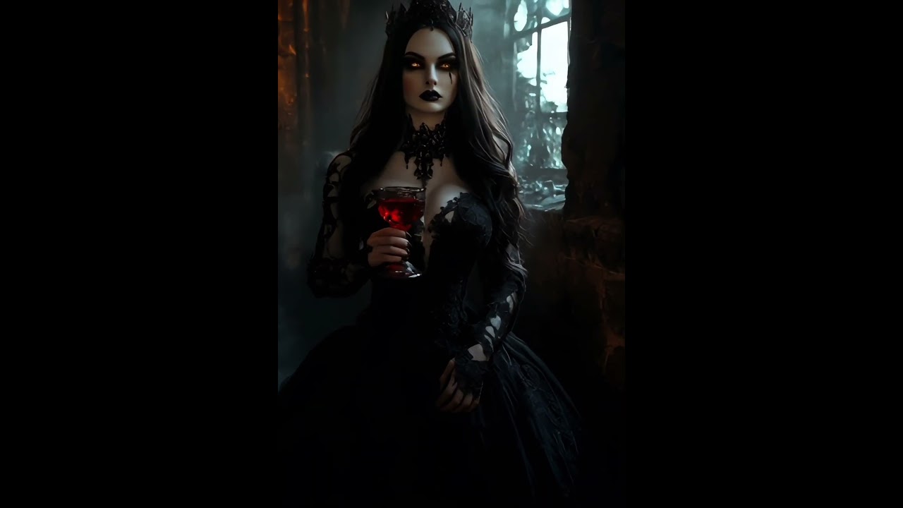 Vampire queen 👑🩸🖤 #aiart #vampire #vampirequeen #nehemiasilver #midjourneyartwork