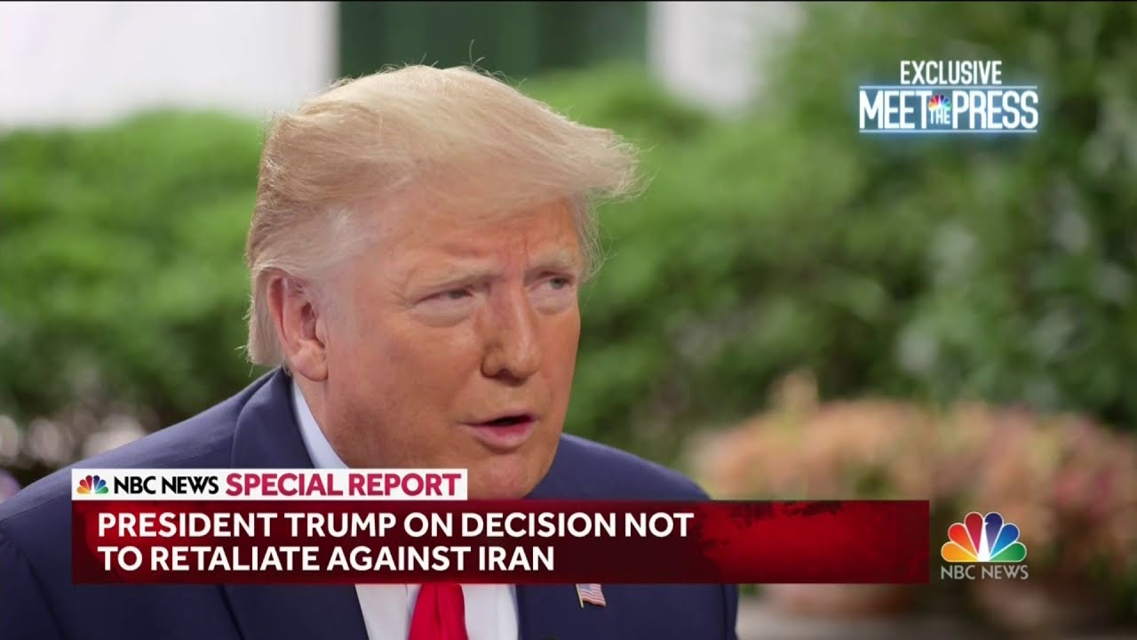 President Trump on decision not to retaliate against Iran