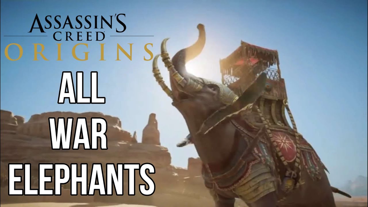 Assassin's Creed Origins All War Elephants Fights