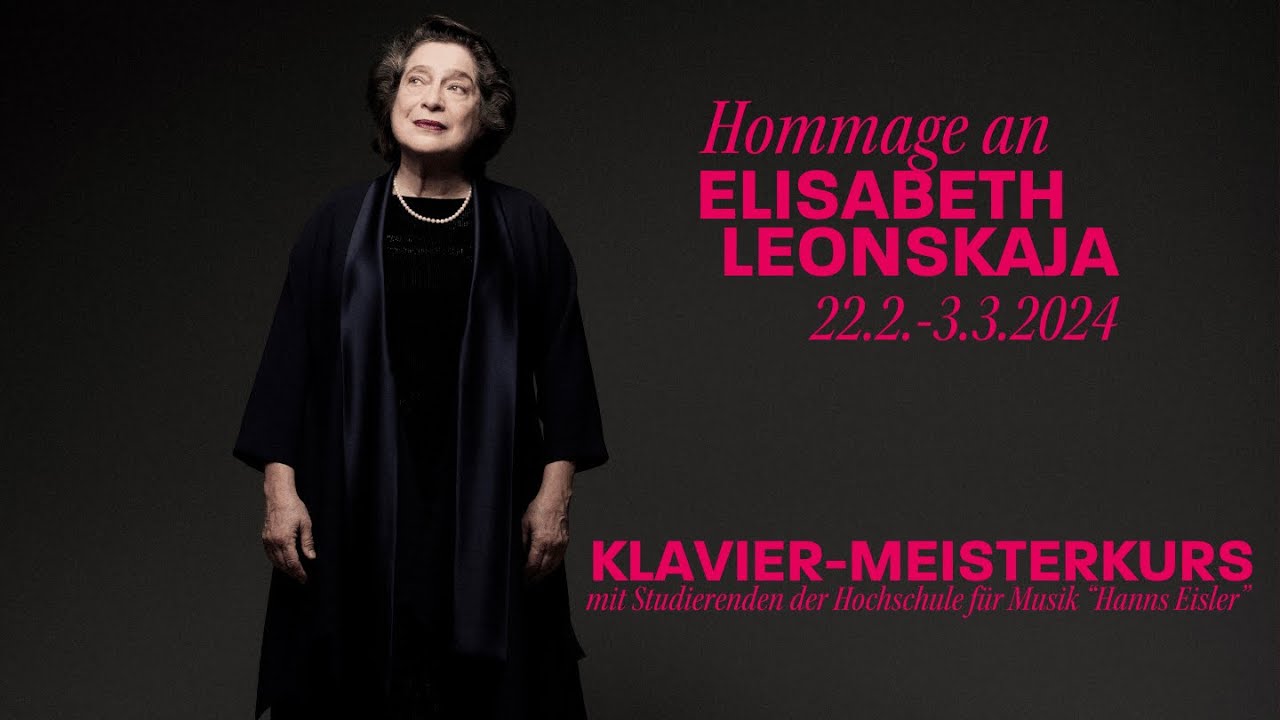 Klavier-Meisterkurs von Elisabeth Leonskaja mit Studierenden der Hochschule für Musik 