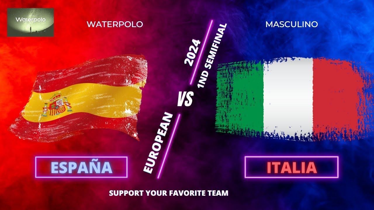Waterpolo 1a Semifinal Europeo Masculino 2024 - SPAIN - ITALY - FULL MATCH
