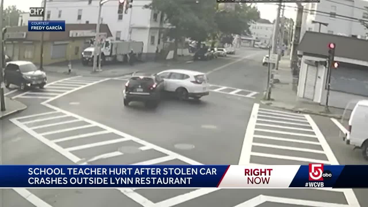 Teacher hurt as stolen car flees police, officials say