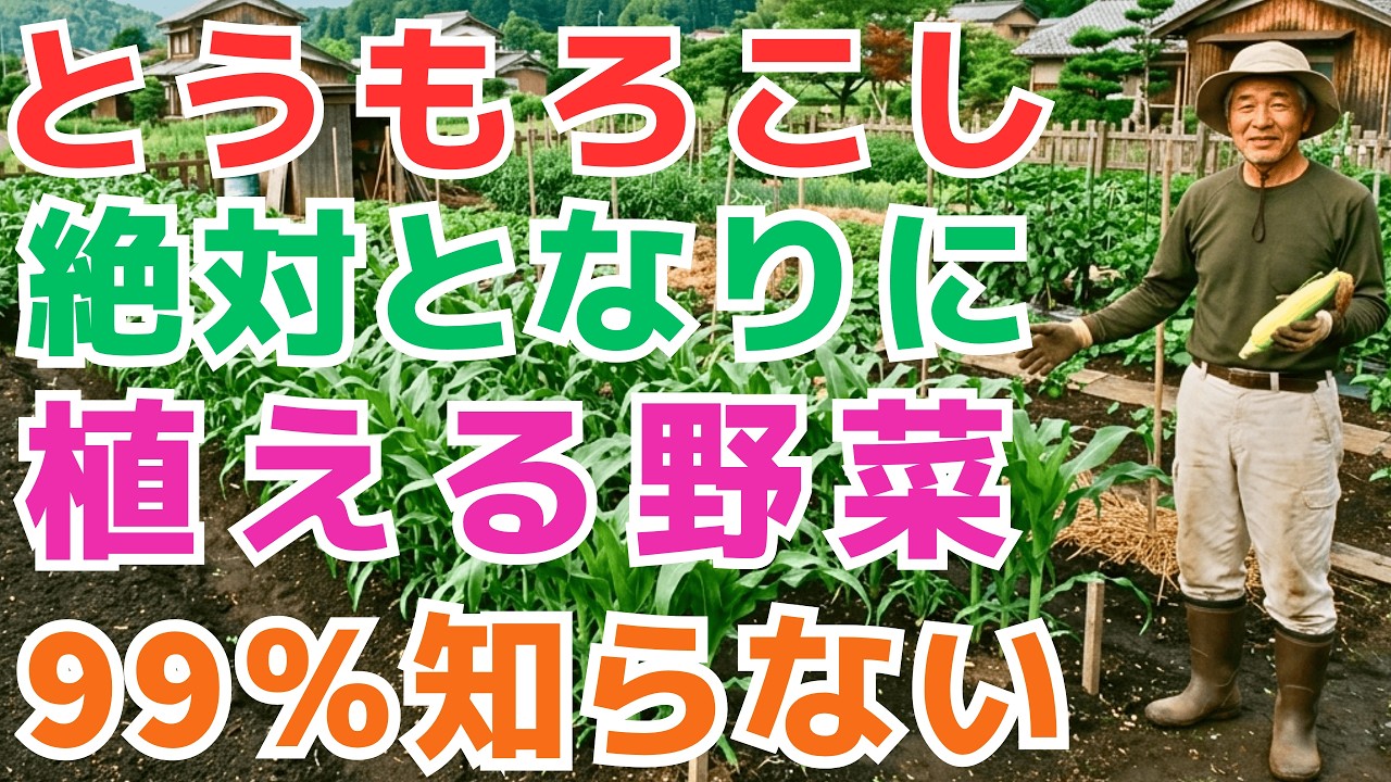 【99％の家庭菜園が知らない】 【とうもろこし】の隣に絶対植えるべき野菜とは？知らないと収穫で大きく差が出ます【家庭菜園】【コンパニオンプランツ】【とうもろこし栽培】【家庭菜園のコツ】