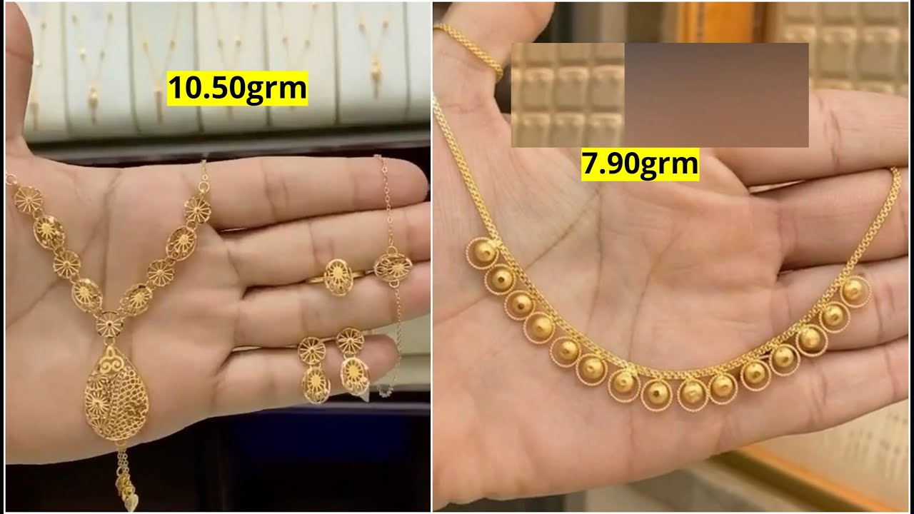 Light Weight Gold Necklace Designs With WEIGHT / New Gold NECKLACE / light necklace Designs