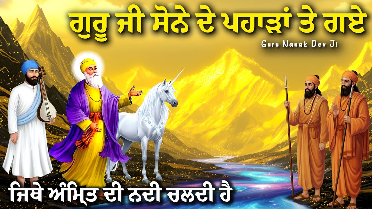 ਗੁਰੂ ਜੀ ਸੋਨੇ ਦੇ ਪਹਾੜਾਂ ਤੇ ਅੰਮ੍ਰਿਤ ਦੀ ਨਦੀ ਤੇ ਗਏ | Guru Nanak Dev Ji Katha | United Panjab