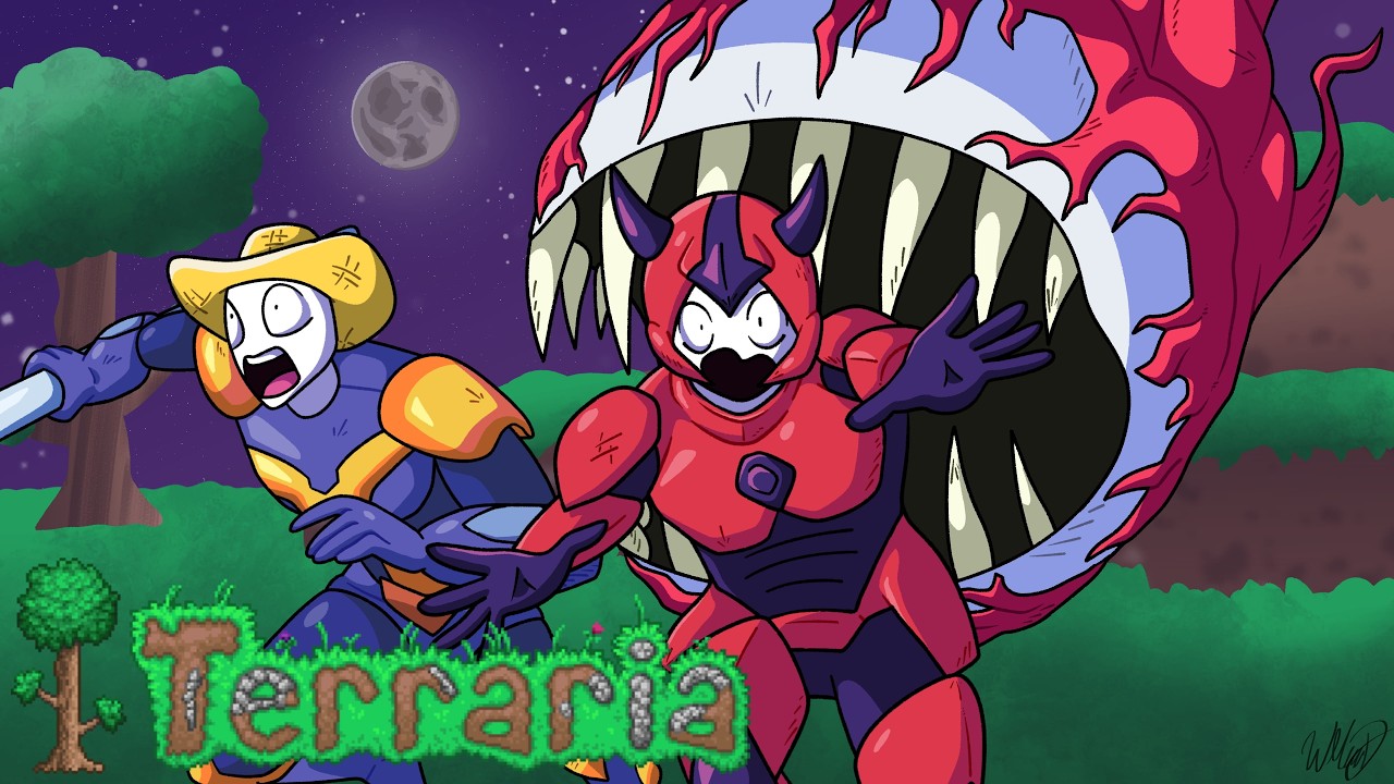 ITS THE EYE OF CTHULHU | Terraria Part 2