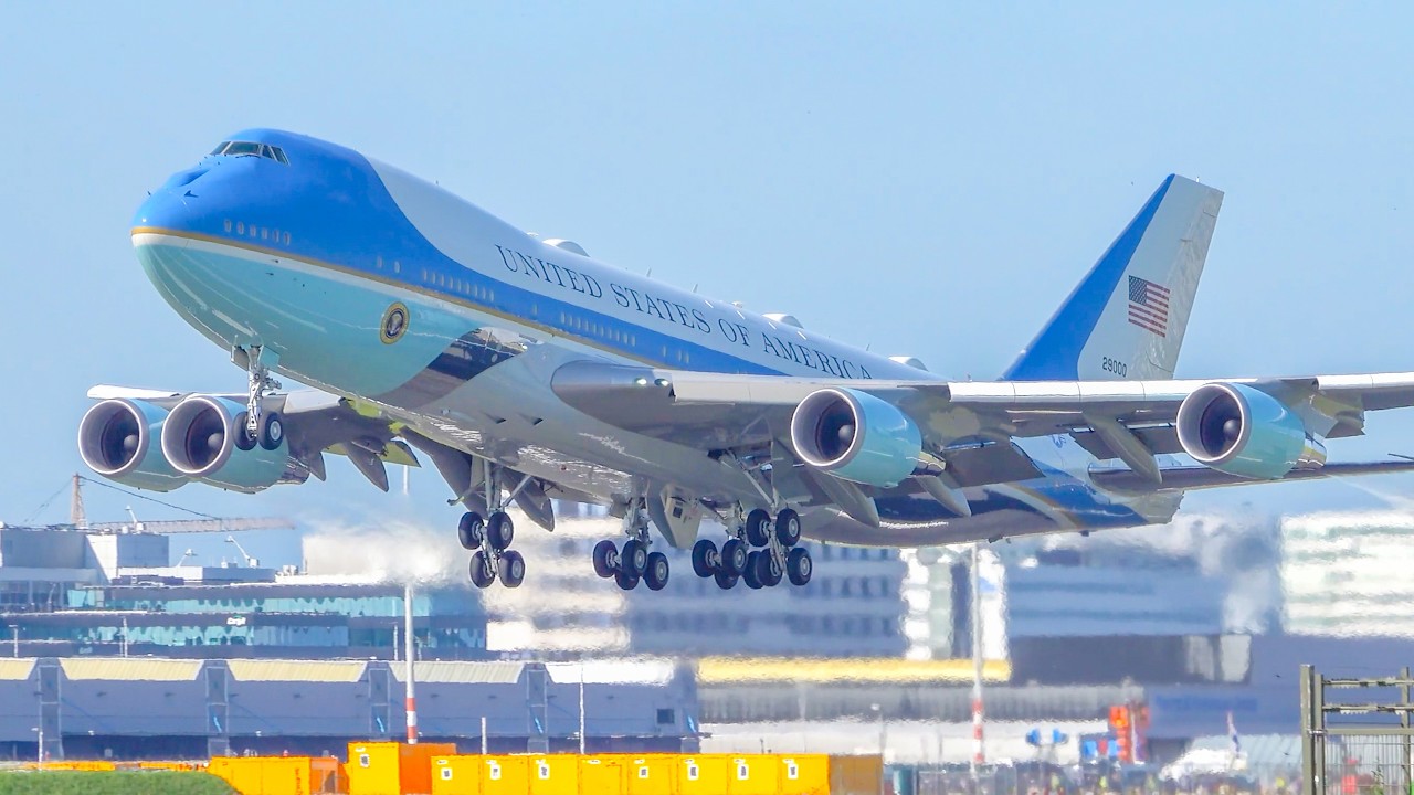 61 World Leaders, Government Aircraft, VIP Jets & Air Force Aircraft LANDING & TAKEOFFS