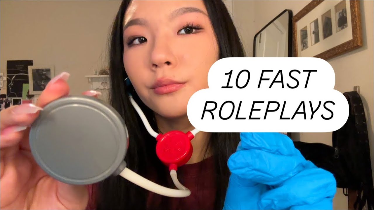 10 FAST roleplays in 8 mins-asmr