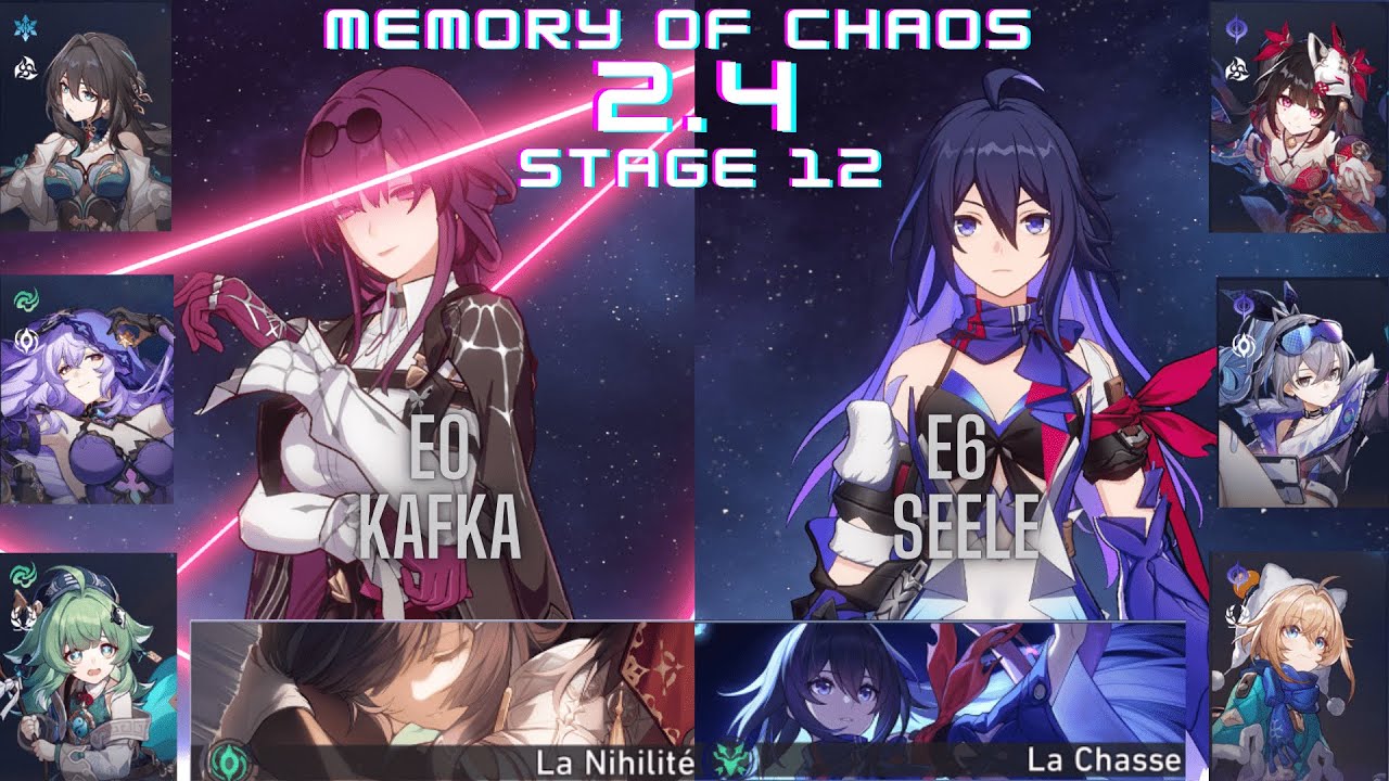 E0 Kafka & E6 Seele |  New Memory of Chaos Floor 12 3 Stars | Honkai: Star Rail
