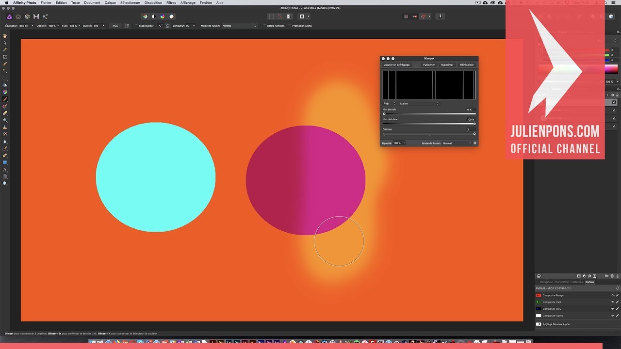 Les bases des calques de réglages dans Affinity Photo