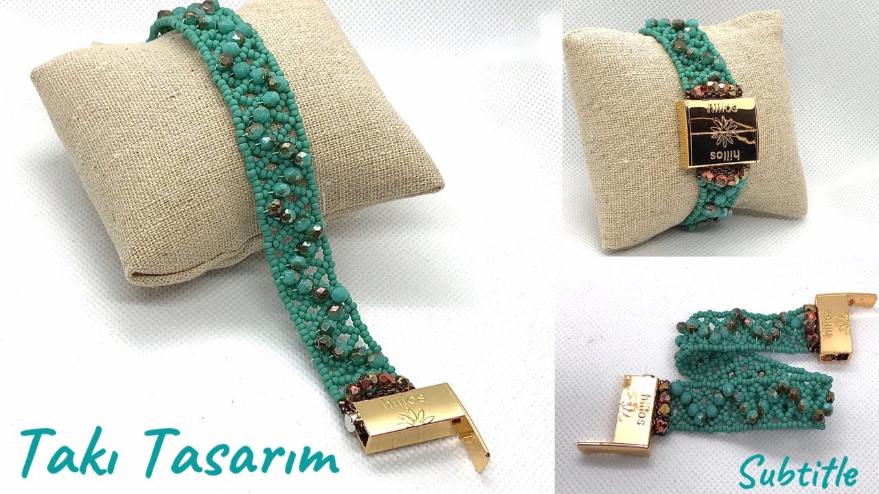 Peyote Boncuk Ag Teknigi Bileklik / Peyote and Netted Bracelet / Hiilos / Dollar bead box / Cobeads