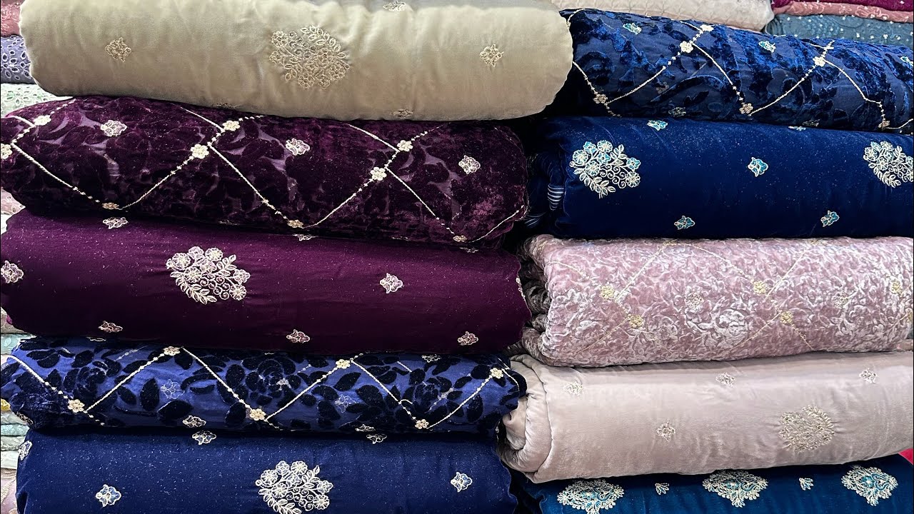 Premium Quality embroidered Velvet Dresses with Pure Palachi Duppata New Arrivals