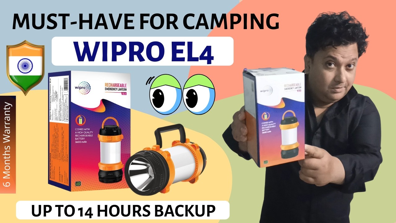 wipro Rechargeable Emergency Lantern EL4 🔦 | Full Unboxing, Review & Real Outdoor Demo
