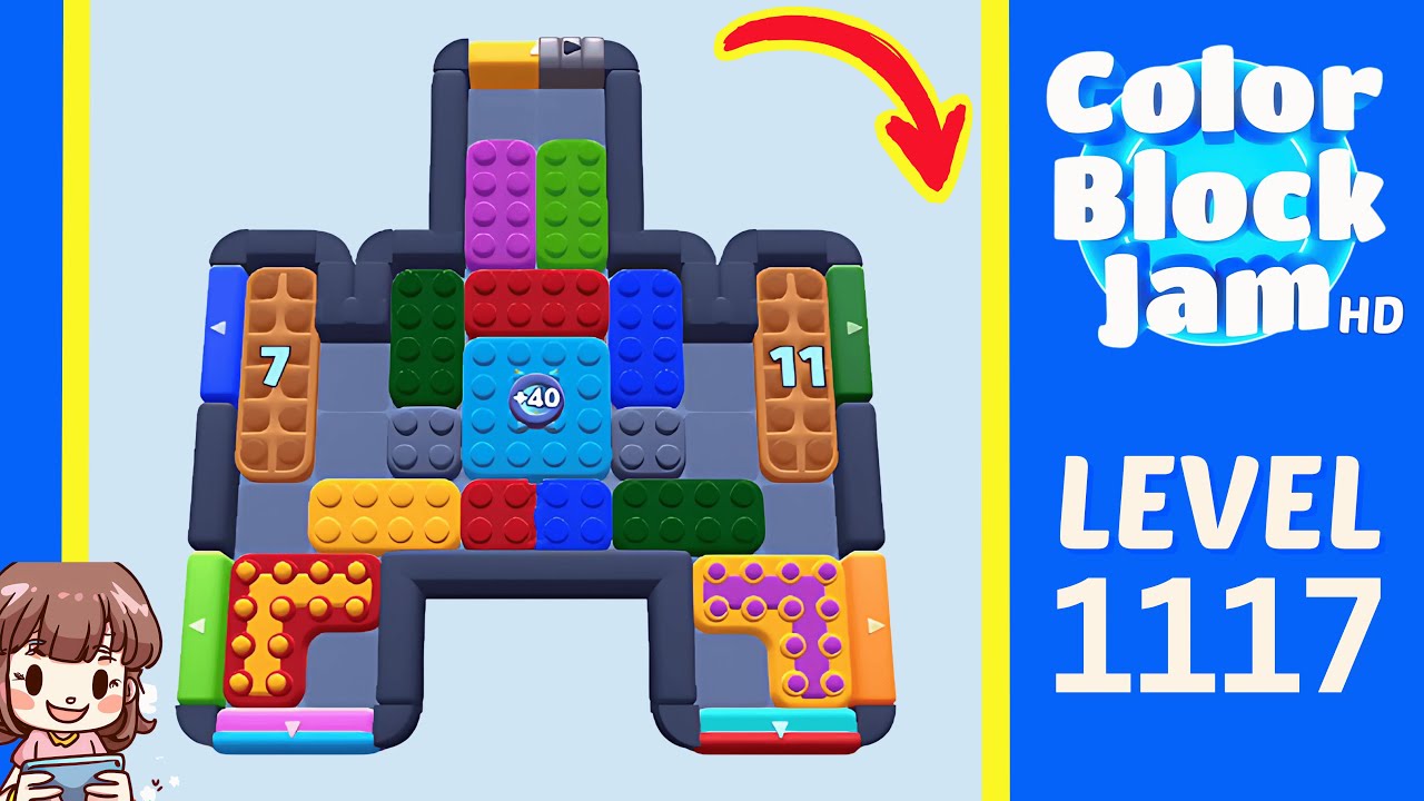 Color Block Jam Level 1117 Solution Walkthrough