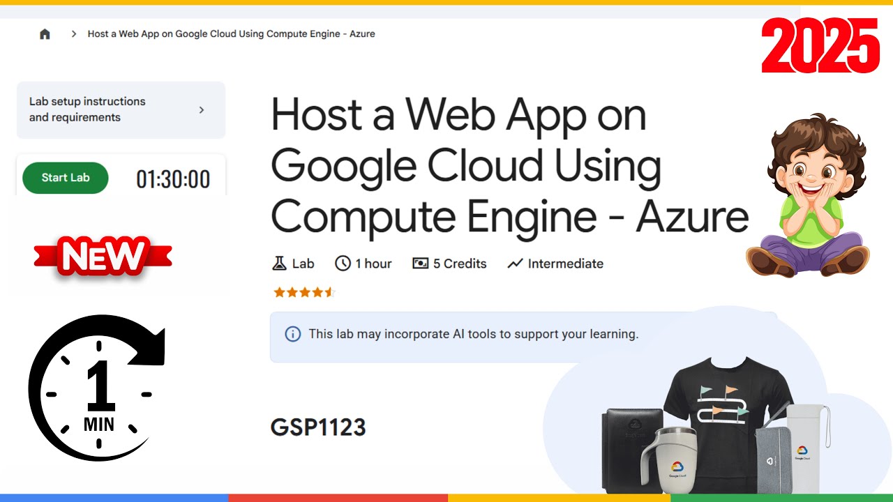 Host a Web App on Google Cloud Using Compute Engine - Azure | GSP1123