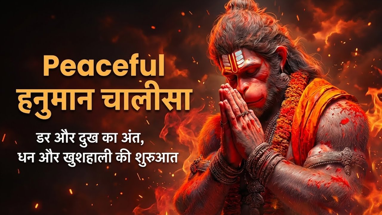 हर संकट का एक ही इलाज 🙏 हनुमान चालीसा ⚡ —  धन्यवाद बनादे, दुख को भगा दे ✨| Hanuman Chalisa Full Path