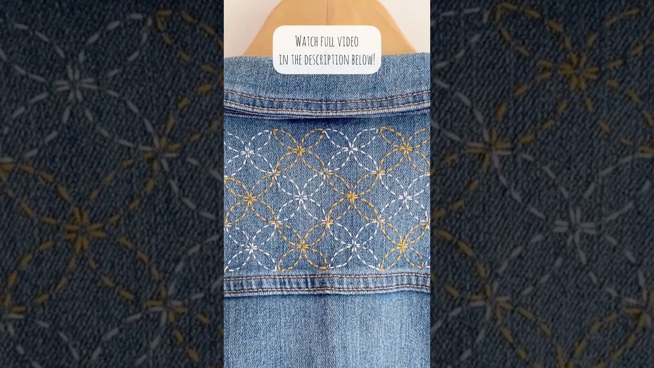 Thrift flipping a denim jacket with Sashiko! 