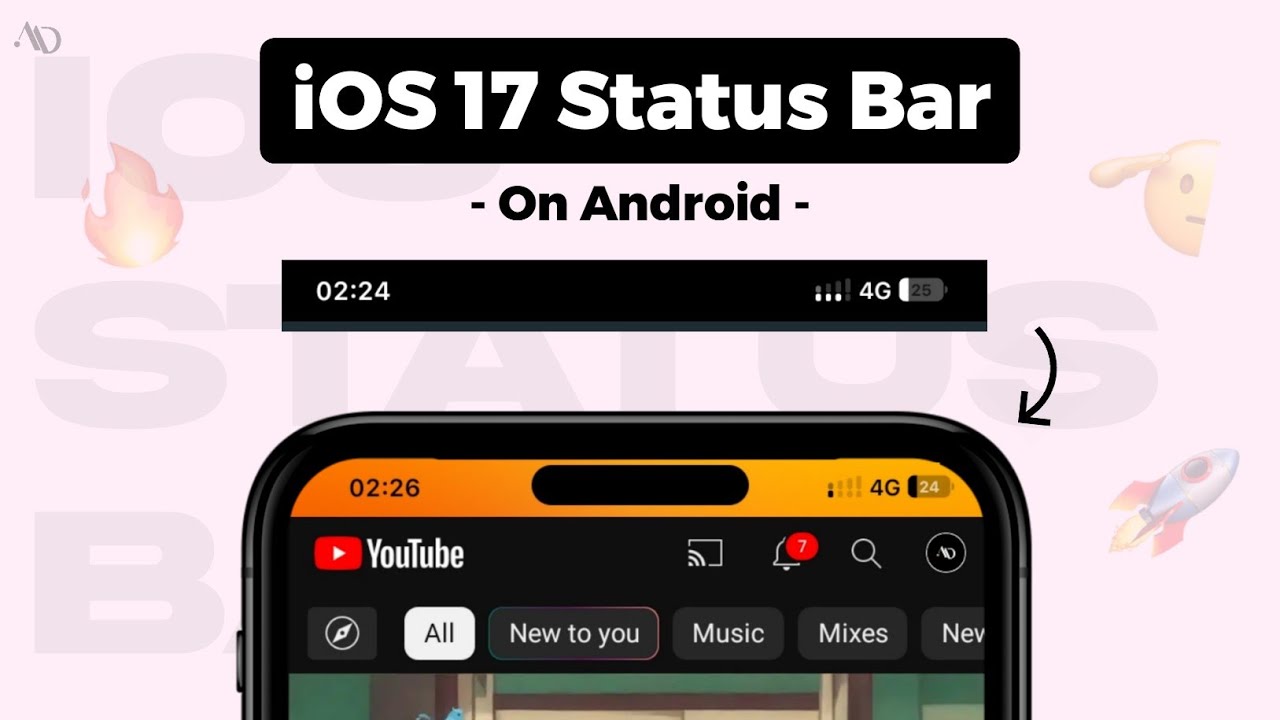 How to Get iOS 17 Status Bar For Android 🍎| iPhone Status bar on android