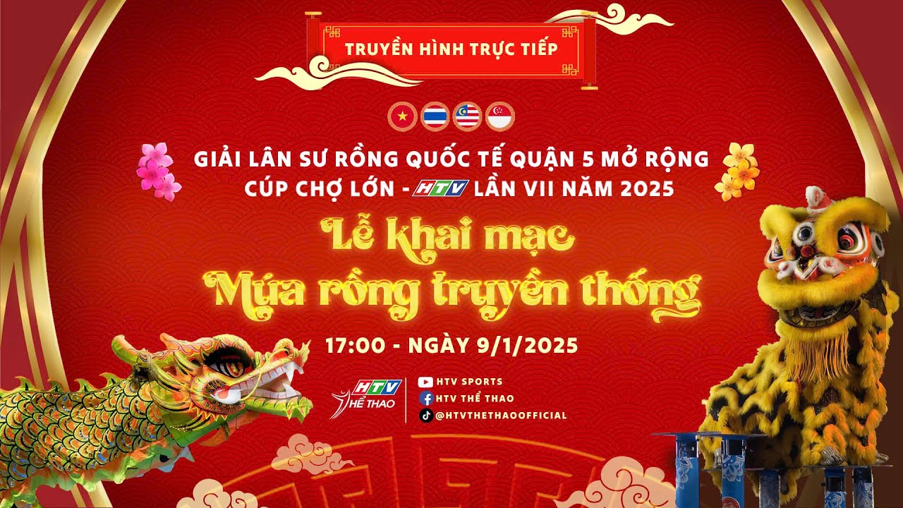 🔴TRỰC TIẾP: LỄ KHAI MẠC & THI MÚA RỒNG | GIẢI LSR QUỐC TẾ Q5 MỞ RỘNG LẦN VII CÚP CHỢ LỚN - HTV 2025