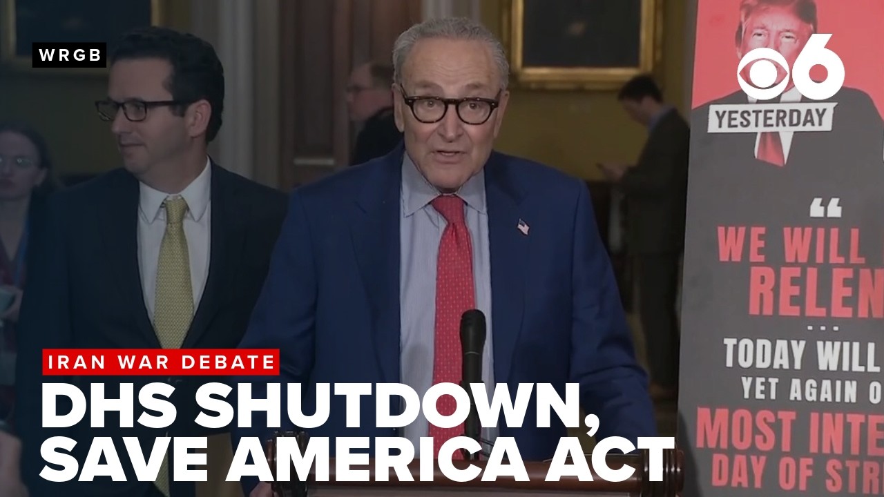 Thune, Schumer clash over DHS shutdown as Iran war debate and Save America Act loom