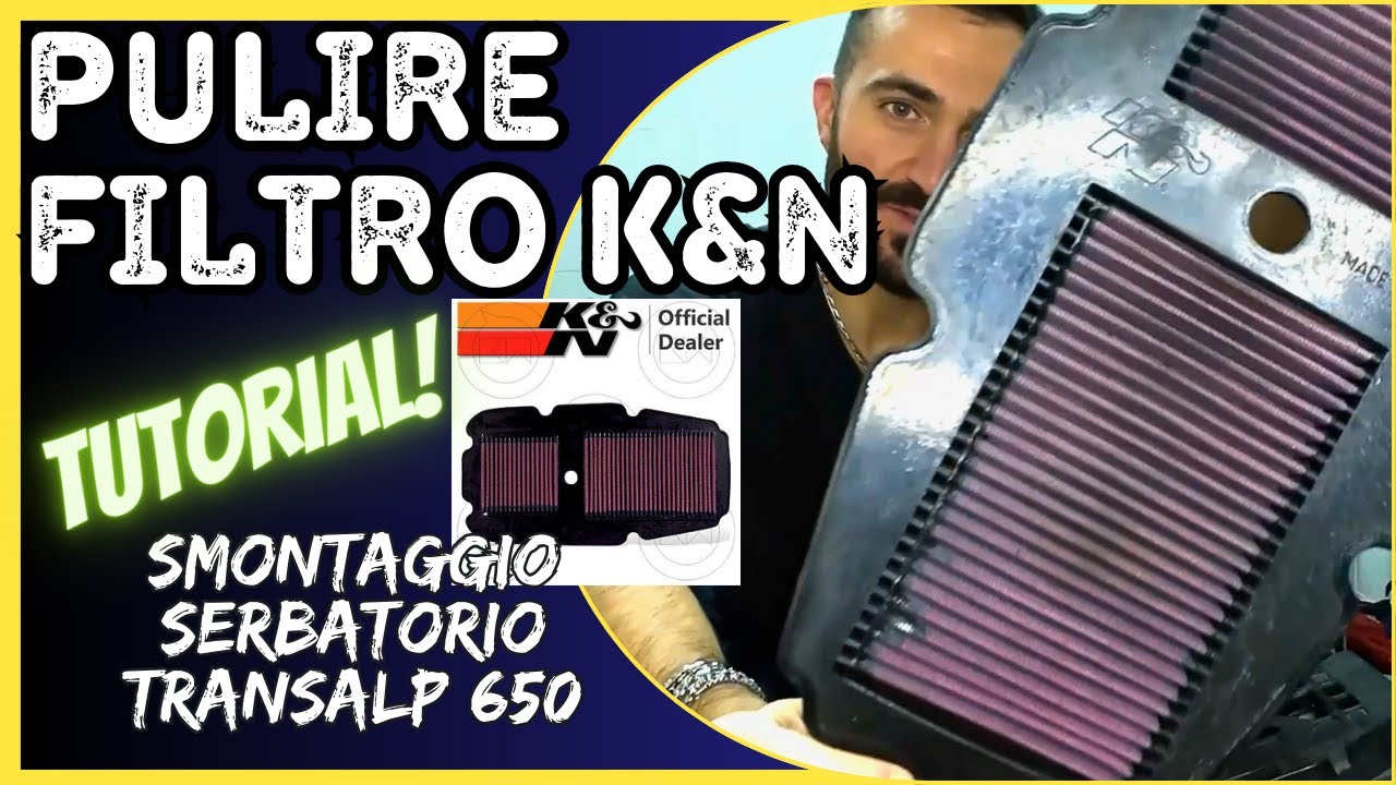 Pulizia FILTRO K&N...smontaggio SERBATOIO TRANSALP 650