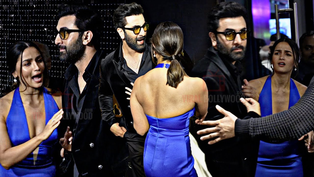 Stunning Alia Bhatt with husband Ranbir Kapoor Cutest Moment at Animal Movie Success Party