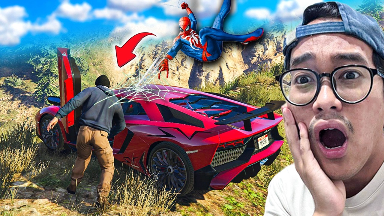 MISI MENCURI LAMBORGHINI SPIDERMAN DI GTA 5! (Mod)