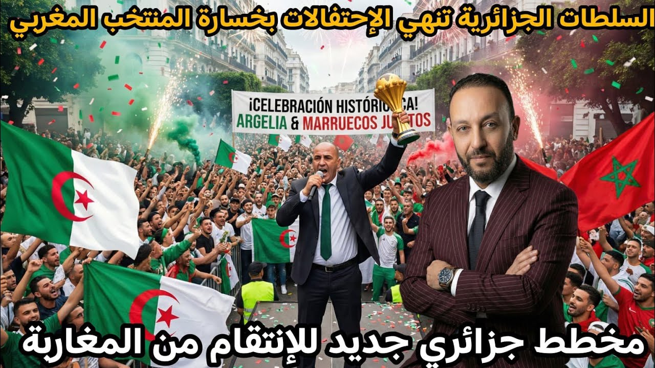السلطات الجزائرية تنهي الإحتفالات بهزيمة المنتخب المغربي في الكان ، و مخطط جديد للإنتقام من المغاربة